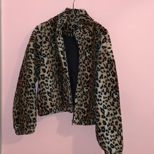 Cheetah teddy jacket